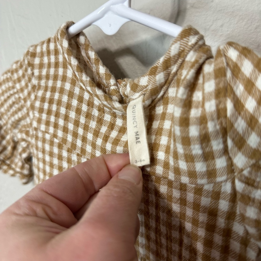 Quincy Mae Honey Gingham Dress 3-6 - Picture 5 of 6